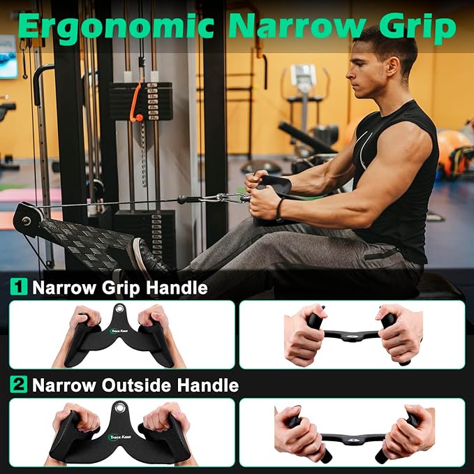 LAT Pulldown Attachments: LAT Pull Down Bar Cable Machine Attachment Home Gym Equipment