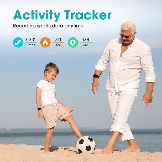 Pedometer Watch Senior Friendly No App/Phone Required, Waterproof Fitness Tracker Watch with Step Counter Calories/Sleep Tracker for Walking Running for Men Women