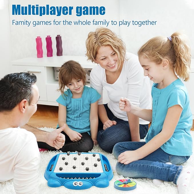 Upgraded Magnetic Chess Game Set,Magnet Board Games with 32 Magnetic Stones,Strategy Game,Family Game Party Game for Kids and Adults