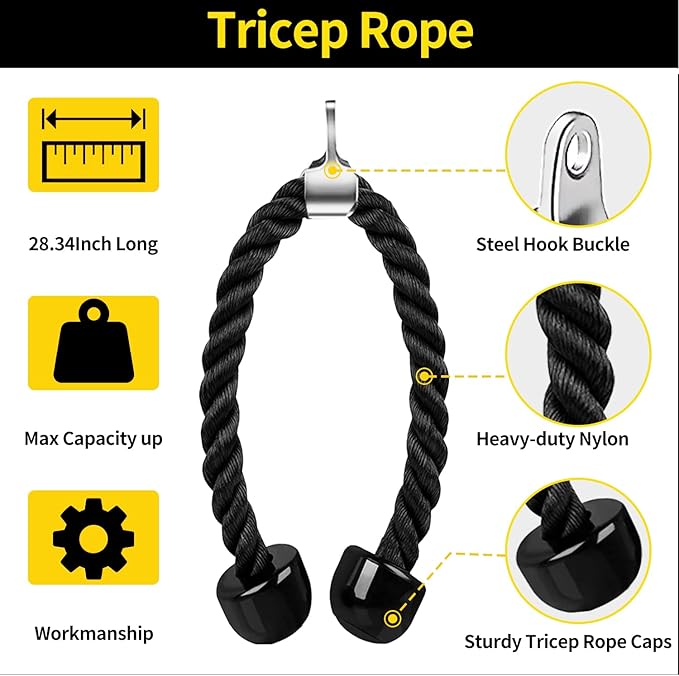 Cable Machine Attachment, LAT Pulldown Attachments, Home Gym Accessories, Triceps Pull Down Attachment