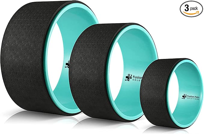 Yoga Wheel Set of 3, Back Stretching, Back Cracker, Stretching, Deep Tissue Massage, Back Relief