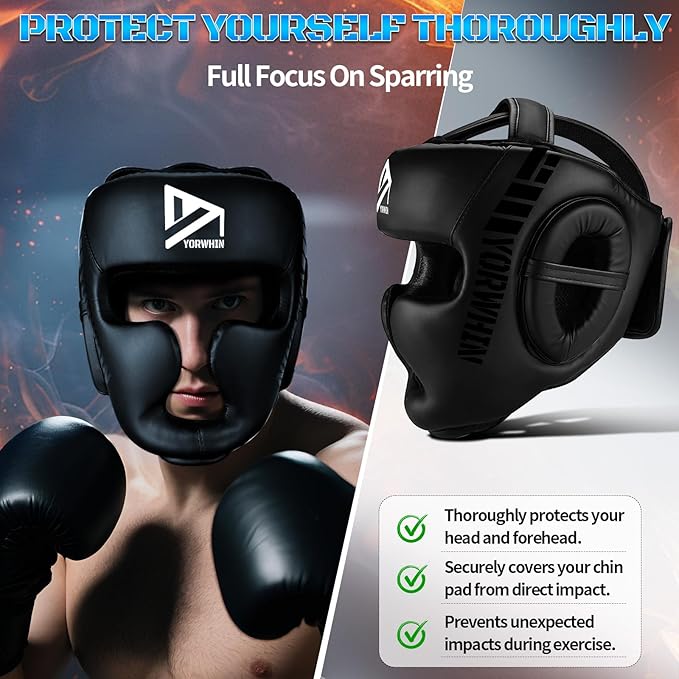 Boxing Headgear, MMA Training Sparring Safety Head Guard, Women Men Boxing Helmet for MMA Training, Sparring, Muay Thai, Martial Arts, Karate, Taekwondo