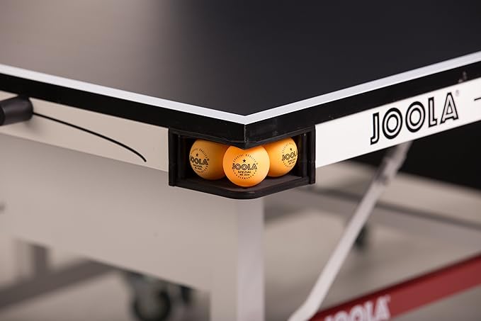 JOOLA Rally TL Professional MDF Indoor Ping Pong Table w/Quick Clamp Table Tennis Net & Post Set - 10 Minute Easy Assembly - Corner Ball Holders - Tournament Quality - Includes Playback Mode