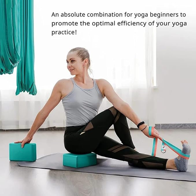 Yoga Block - Unsupported Latex Eva foam - Soft non slip surface with bevel for yoga, pilates, meditation - Yoga accessories for stability, balance and deep stretching