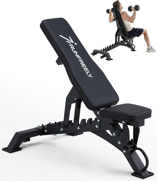 Heavy Duty Weight Bench 1000LB Capacity, Adjustable FID Workout Bench Weight Lifting, Bench Press for Gym and Home Gym