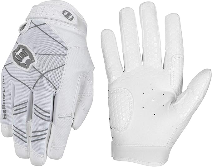 Seibertron B-A-R PRO 2.0 Signature Baseball + Softball + Teeball Batting Gloves Super Grip Finger Multiple 11 Sizes + 5 Colors Available Fit Adult Youth Kids Boys Girls Mens Women