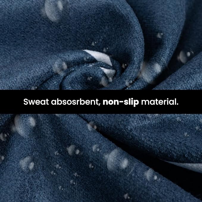 Yoga Drip Yoga Towel - Non Slip Hot Yoga Mat Towel With Corner Pockets, No-Skid Grip, and Built-in Alignment Lines | Soft, Moisture Wicking, and Sweat Absorbent | No Bunching, Stays in Place 72" x 25"