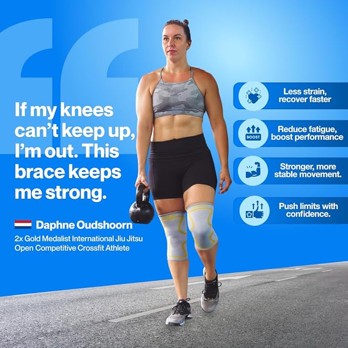 Modvel 2 Pack Knee Brace for Women & Men - Workout Knees Compression Sleeve for Knee Pain Relief Joint Support for ACL, Arthritis, Meniscus Tear Knees Brace for Sports, Rodilleras para Gym Fitness