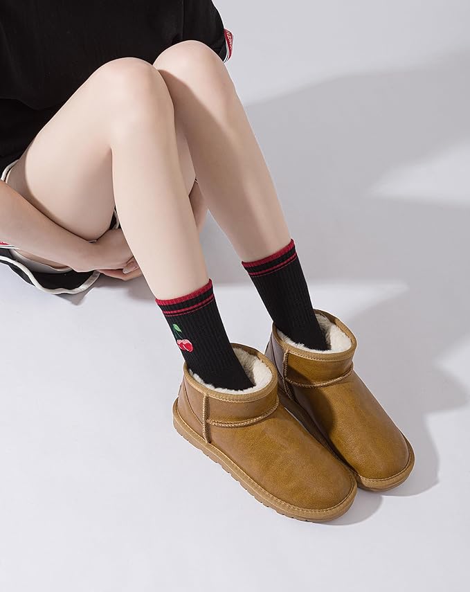 Yawlsow Pilates Grip Socks for Women Yoga Grippy Socks Cute Barre Non Skid Athletic Crew Sticky Sock Workout Hospital
