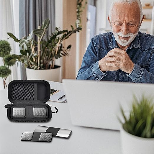 Heart Rate Monitor Case for AliveCor for KardiaMobile 6L / 6L Max 1L Personal EKG Monitor Storage Holder for Cardiac Mobile Portable Heart Rate Monitor Bag Organizer (Pill Box Included) (Full Black)