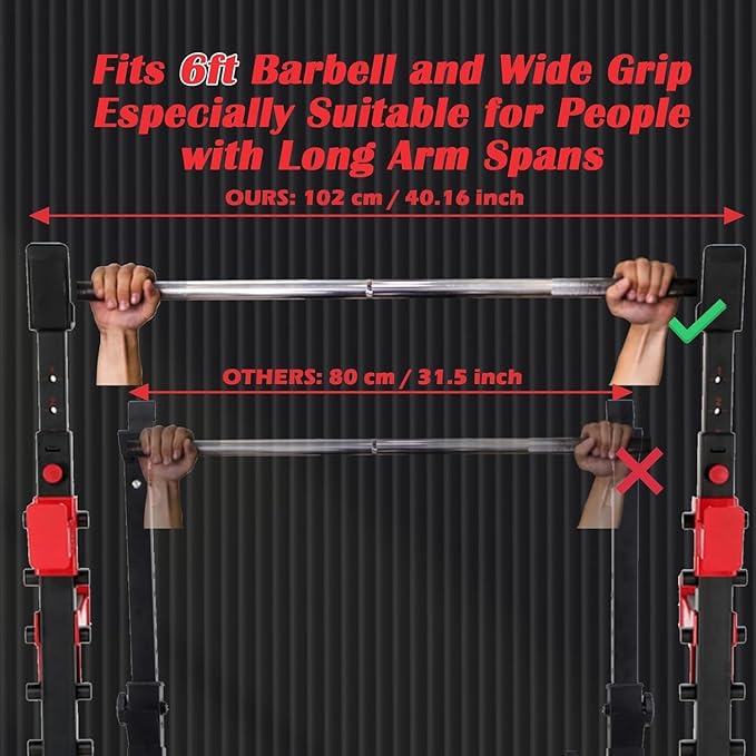 OPPSDECOR Professional Weight Bench Set with Barbell/Squat Rack, 900LBS Heavy Duty Bench Press Set with Leg Curl/Extension and Preacher Curl, Adjustable Full-Body Workout Bench for Home Gym Fitness