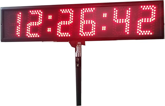 AZOOU 5-inch 6 Digits LED Countdown/up Clock with Tripod for Sports Race Timing Red Color