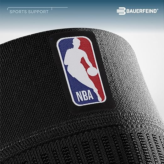 Bauerfeind Sports Compression Knee Support NBA Dallas Mavericks - Lightweight Design with Gripping Zones for Basketball Knee Pain Relief & Performance (Mavericks, L)