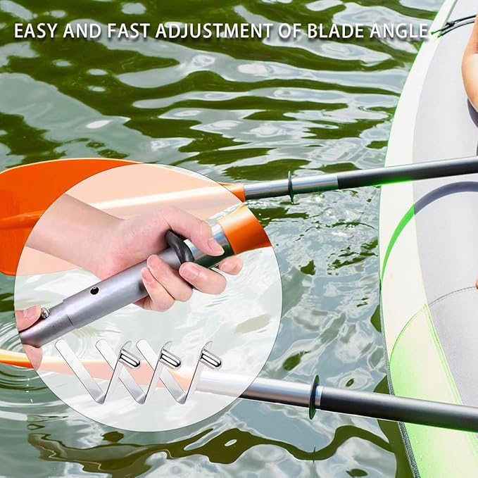 HZMM 8 Pcs Kayak Paddle Spring Snap Clips, Tent Pole Clips, Stainless Steel Push Button Clips, Tent Pole Push Button Spring Clips, Tube Locking Pin Clips for Kayak Paddle Camping Tent Pole