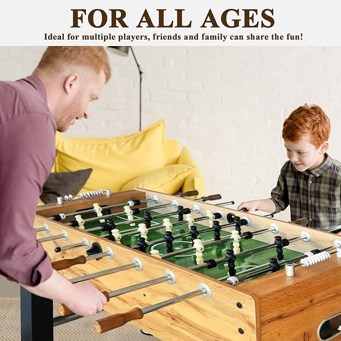 Seydrey 55-Inch Competition Foosball Table, Black, with Chrome-Plated Steel Rods