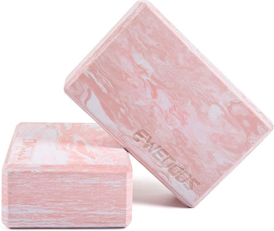 Ewedoos Yoga Blocks 2 Pack Eco Friendly Yoga Block High-Density Non-Slip Yoga Block Set for Yoga Pilates