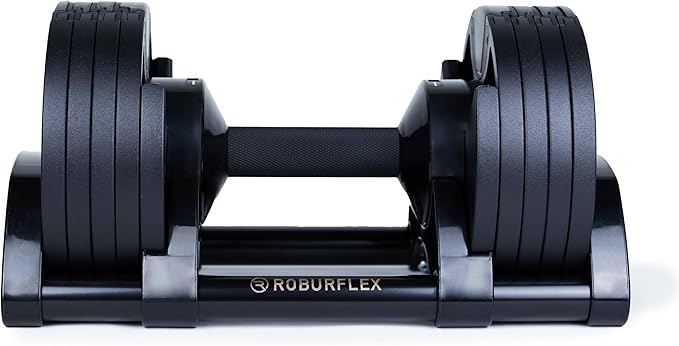 BUNDLE DEAL - Two Adjustable Dumbbells (40LB Black) + Dumbbell Stand + Adjustable Bench (4 items)