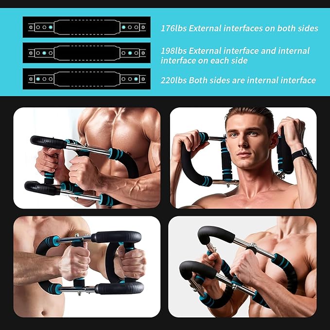 Twister Arm Trainer, Adjustable Chest Workout Equipment Arm Trainer for Men Forearm Exerciser Ab Twister Arm Blaster Portable Home Gym
