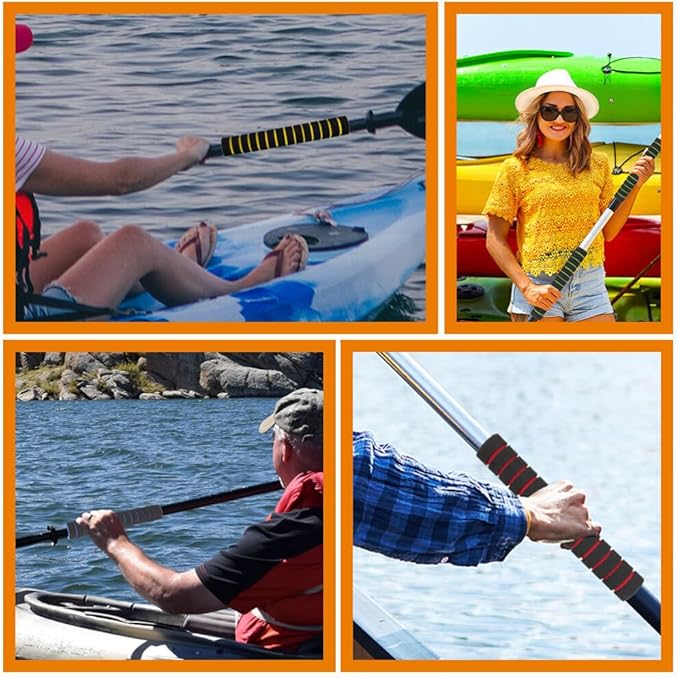 4 Pairs Kayak Paddle Grips Soft Sponge Kayak Paddle Wraps No-Slip Grip Kayaking Accessories for Prevention Calluses Prevent