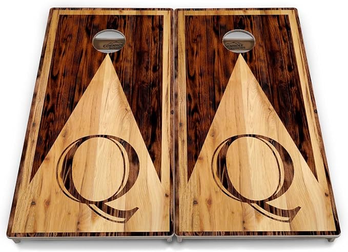 Tournament Cornhole Boards - Regulation 2'x4' Set 3/4" Baltic Birch - Bags Sold Separatetly (Wood Letter Design)
