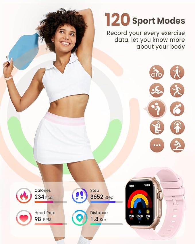 Smart Watch for Men for Android iPhone: Smart Watch with 100 Day+Battery Life Make/Answer Call Blood Oxygen Sleep Heart Rate Monitor 5ATM 120+ Sport Mode Fitness Tracker Watch Pedometer Gold 2Band