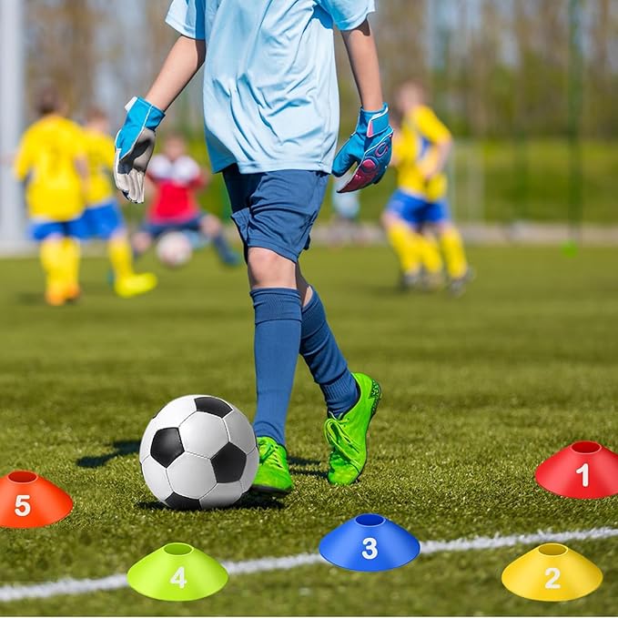 Agility Ladder & Speed Hurdles Soccer Training Equipment Kit Football Training| Footwork Drills | Cones Goalkeeper Practice Equipment for Kids Youth Adult