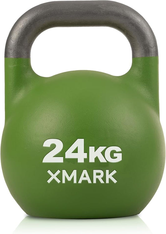 XMARK Kettlebells, Competition Kettle Bells for Strength Training, Squats, Deadlifts,Kettle Bell Swings, Exercise Equipment for Home and Gym - Available in Sizes From 8kg to 32kg