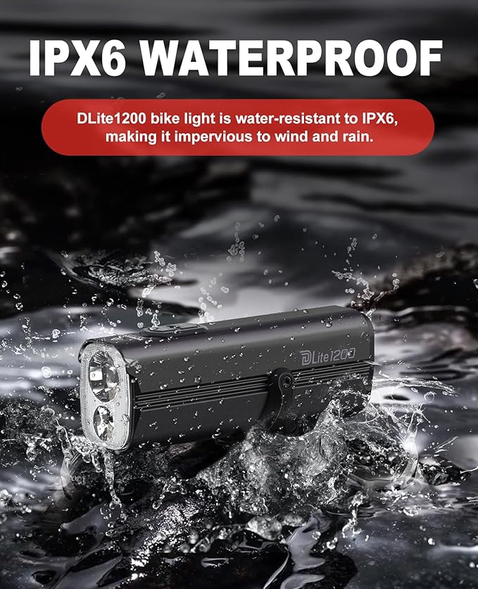 TOWILD DLite1800 Bike Lights for Night Riding 1800LM Dual Light Source System,Super Bright Front Bicycle Light Waterproof Bike Headlight for Mountain,Road,Commuter Cycling -Fits All Bikes