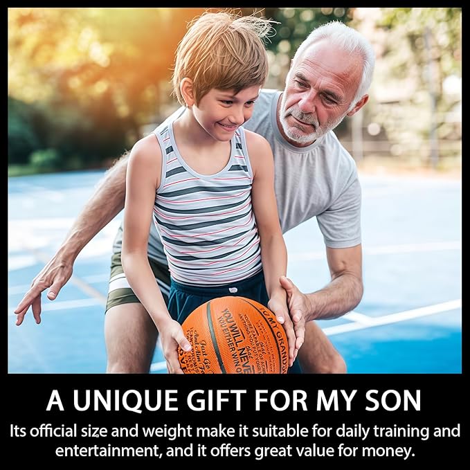 Engraved Indoor Outdoor Basketball Gift for Son, Grandson, Daughter- Personalized Basketball Gifts, Custom Christmas Birthday Graduation Present from Mom Dad,Orange Blue Pink.