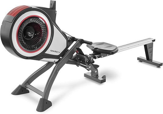 Marcy Air Resistance Rowing Machine with Transport Wheels