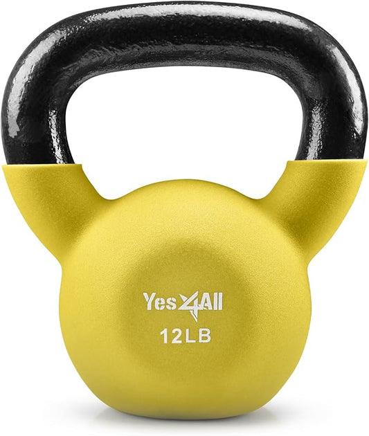 Yes4All Kettlebells 5lbs-65lbs & Kettlebell Sets Adjustable Weights, Kettlebell for Weight Training, Home Workout Equipment with Secure Grip for High Rep, Exercise Equipment