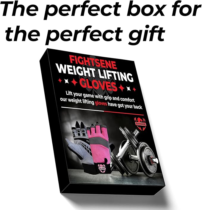 FIGHTSENSE Workout Gloves for Men and Women,Weight Lifting Gloves with Enhanced Grip,Padded Palm,Adjustable Wrist Straps and Breathable Design for Optimal Performance & Comfort in Gym