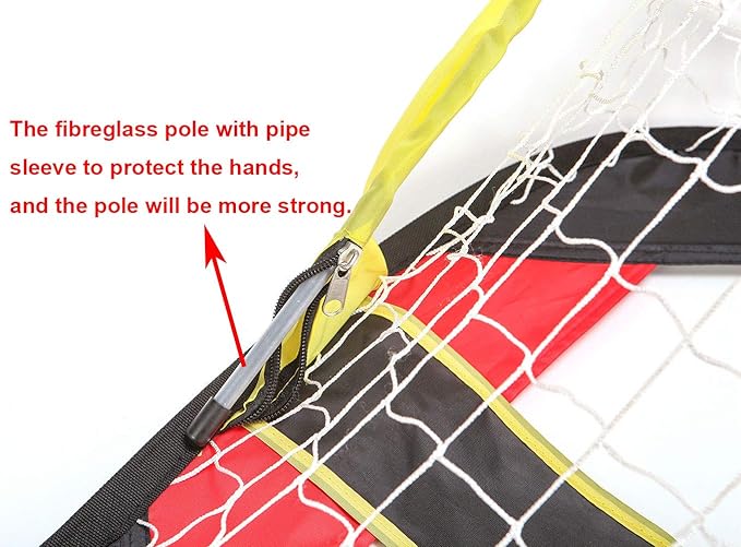 Kidodo Portable Soccer Goal Net Set - Pop Up Training Soccer Goals for Backyard - Indoor or Outdoor Versions - Easy Assembly - Great for Kids and Adults
