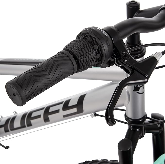 Huffy Stone Mountain Hardtail Mountain Bike for Boys/Girls/Men/Women, 20"/24"/26" Sizes, 6 or 21 Speed Shimano Twist Shifting, Front or Dual Suspension, Comfort Saddle, Sleek Colors