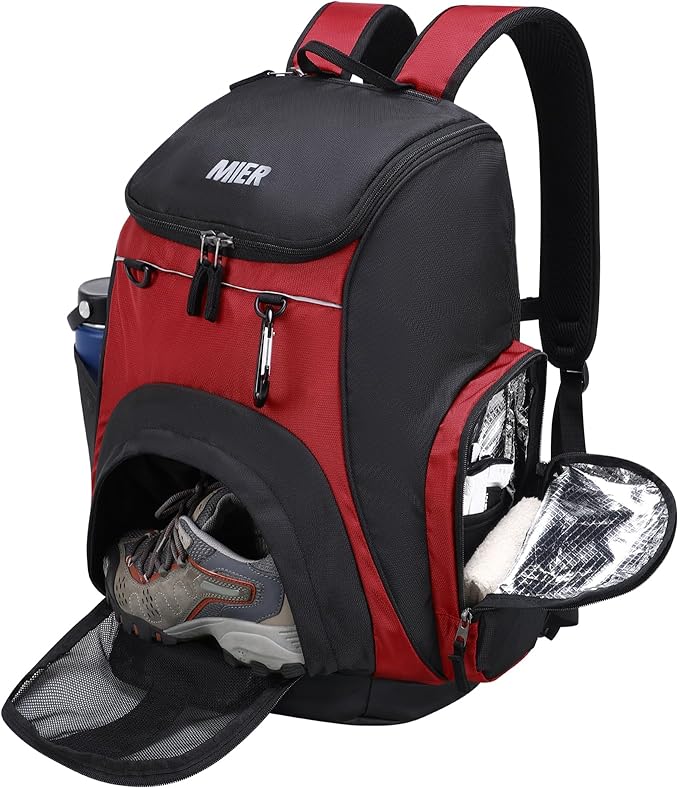 MIER Gym Backpack 40L Basketball Backpack with Ball Compartment & Shoes Storage Multi-Functional Sports Soccer Bag Large Equipment Back Pack Volleyball Backpacks for Men Women