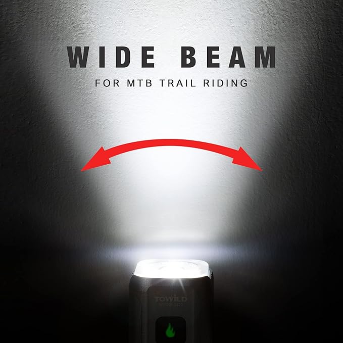 TOWILD BR1000 Bike Lights for Night Riding,1000 Lumen Lightweight Bike Front Light,Long Battery Life,Compatible with Garmin/GoPro Mount,3500mAh Rechargeable&Replaceable Battery,for Commuter Cyclists