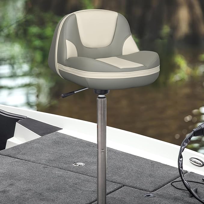 Leader Accessories Pro Casting Boat Seat Lean Pro Fishing High Back Bass Boat Seat