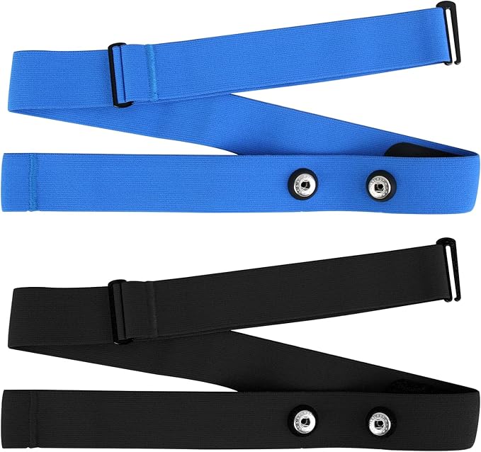 2 Pack Heart Rate Monitor Chest Strap Replacement, Adjustable Heart Rate Monitor Chest Band Compatible with H10 H9 H7, Cycling & Running Fitness Accessory for Men&Women, Fit for Daily Training