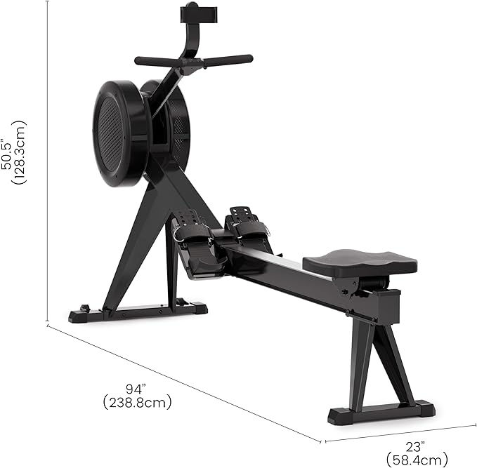YOSUDA Air Magnetic Rowing Machine for Home, Dual Air & Magnetic Resistance with 8-Level, Smart APP, Rotatable Device Holder, Ergonomic Seat, and Easy Storage