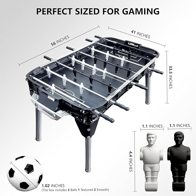 Outdoor Foosball Table Adult Size - Game Tables for Adults with Balls & Players - Soccer Table Game for Indoor Use - Weatherproof Perfect for Tournaments
