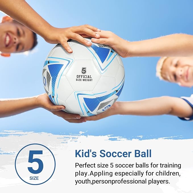 Soccer Balls Glow in The Dark Soccer Ball Size 5, Soccer Gift Night Ball for Teens,Juniors and Adult Indoor Outdoor Play, Fluorescent Light Training Ball with Pump Kit and Carry Net
