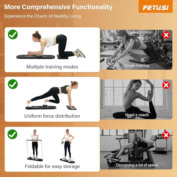 Pilates Board,Foldable Pilates Reformer Sets with Timer,Multifunctional Abdominal Pilates Board for Home Workout Equipment,Portable Ab Board Trainer Pilates Exercise Machine, Pilates Board for Women