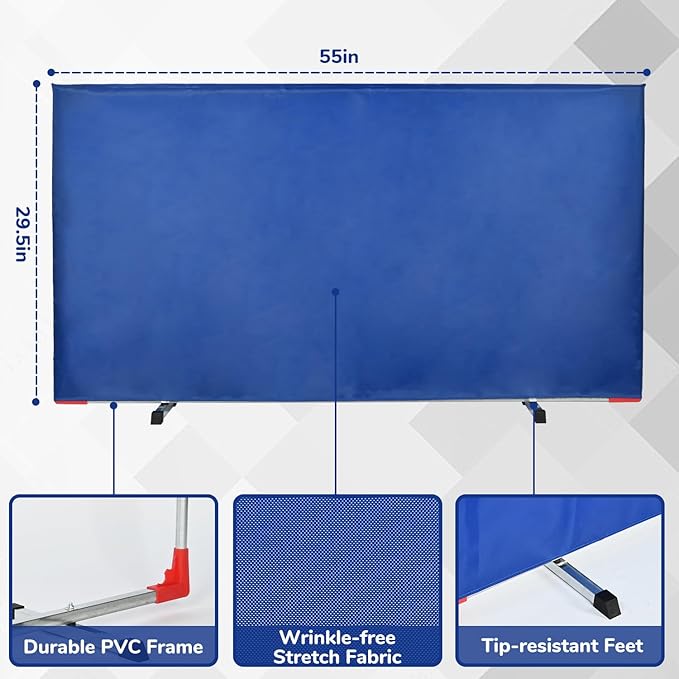 4pcs Portable Table Tennis Barrier - 55"x29.5" Durable 420D Oxford Cloth Baffle for Quick Ball Pickup | Professional Surround Block for Court, Training & Home Use