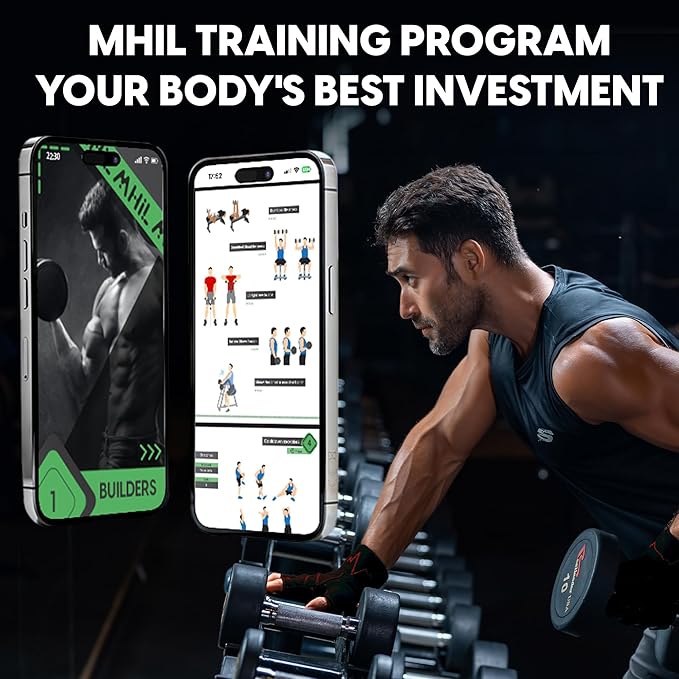 MhIL Workout Gloves for Men โ Comfortable Gym Gloves for Men with Enhanced Grip for Safety and Hand Protection โ Weight Lifting Protection with Wrist Wraps Support for Performance Boost and Style