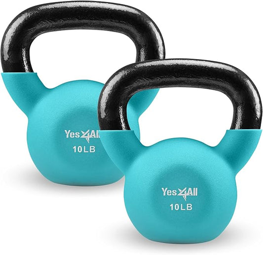 Yes4All Kettlebells 5lbs-65lbs & Kettlebell Sets Adjustable Weights, Kettlebell for Weight Training, Home Workout Equipment with Secure Grip for High Rep, Exercise Equipment