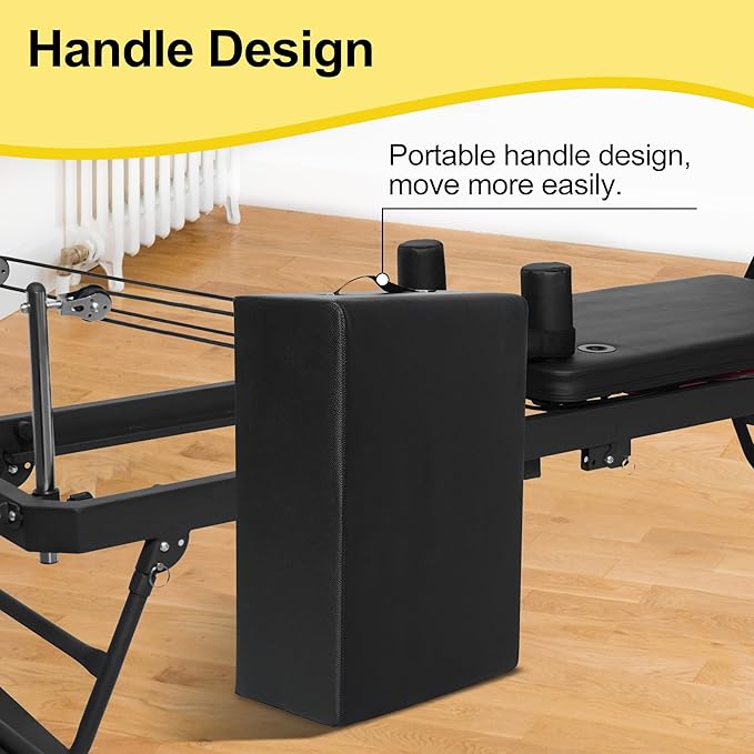 Pilates Box for Reformer - Sitting Box for Strength, Stretching, and Balance Exercise Workouts