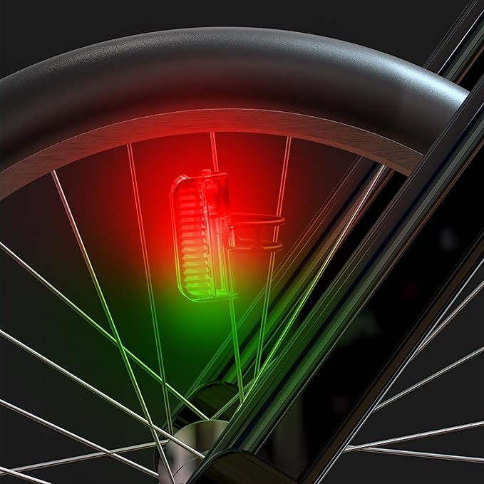 Bike Wheel Lights Rechargeable 4pack, Adults Kids Bike Lights for Wheels 7-Color Variable, Motion Sensor,Fit All Wheel Sizes of Bike,Toddler Balance Bicycle, E-Bike,Waterproof