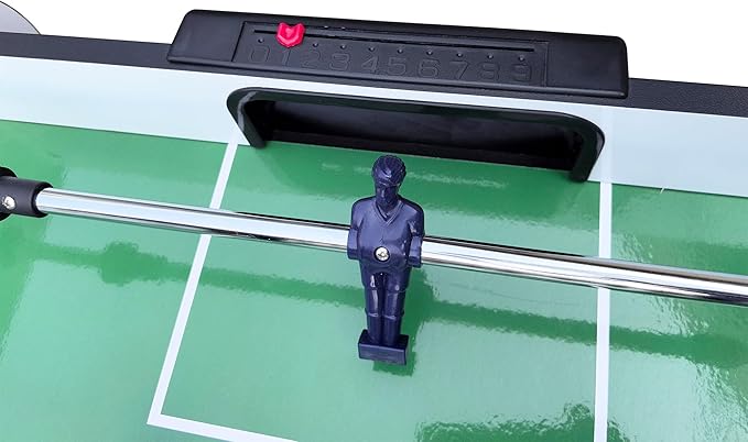 Foosball Table, 52.75'' Home Arcade Table Soccer with 4 Balls and Manual Scorer, Competition Foosball Table Set for Family Game Room, Adult Rrec Room, Basements or Bar