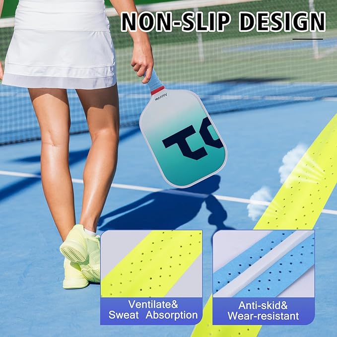 Pickleball overgrip 6 Pack Anti-Slip, Sweat-Absorbing and Extra-Long Pickleball Grip Tape Suitable for Tennis Squash Badminton