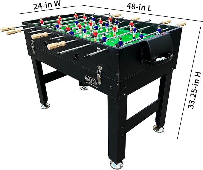 KICK Trio 48″ 3-in-1 Multi Game Table - Combo Game Table Set - Billiards, Air-Hockey, and Foosball for Home, Game Room, Friends and Family!